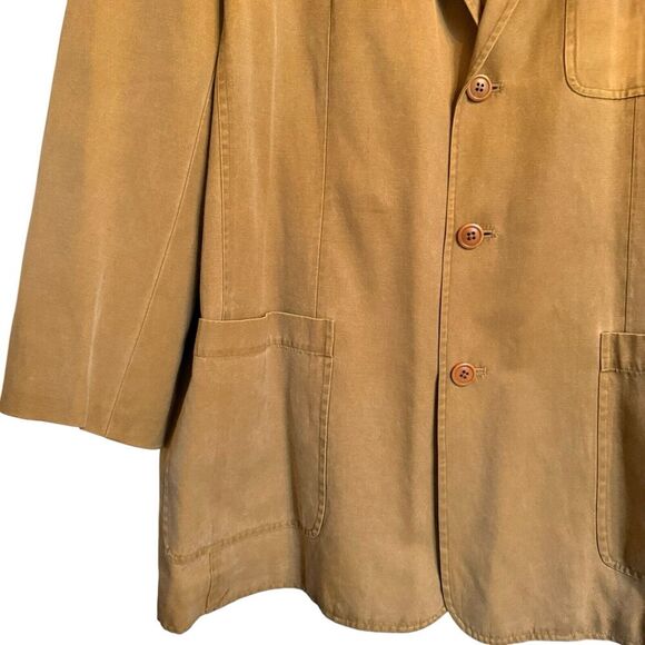TheTerritory Ahead Sz XL Silk Blend Sport/Barn Jacket Light Academia Casual - Picture 8 of 15